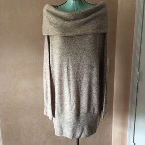 Off shoulder long sweater